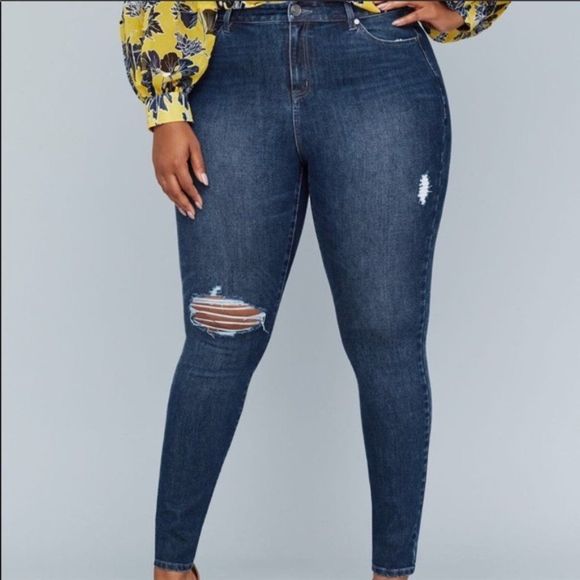 Lane Bryant Denim - Lane Bryant x Girl with Curves High Rise Skinny Jeans  Size 22